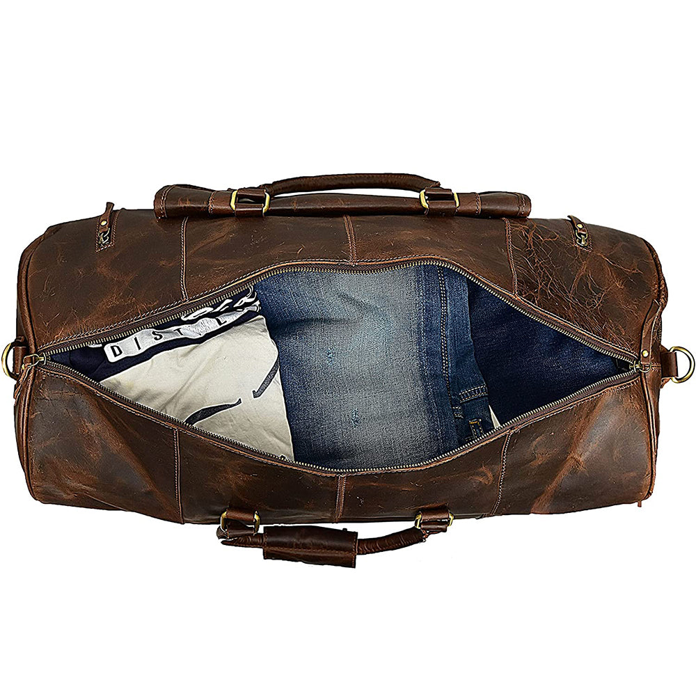 The lifelong full grain buffalo leather duffle bag