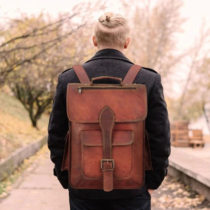 Professional leather backpack online