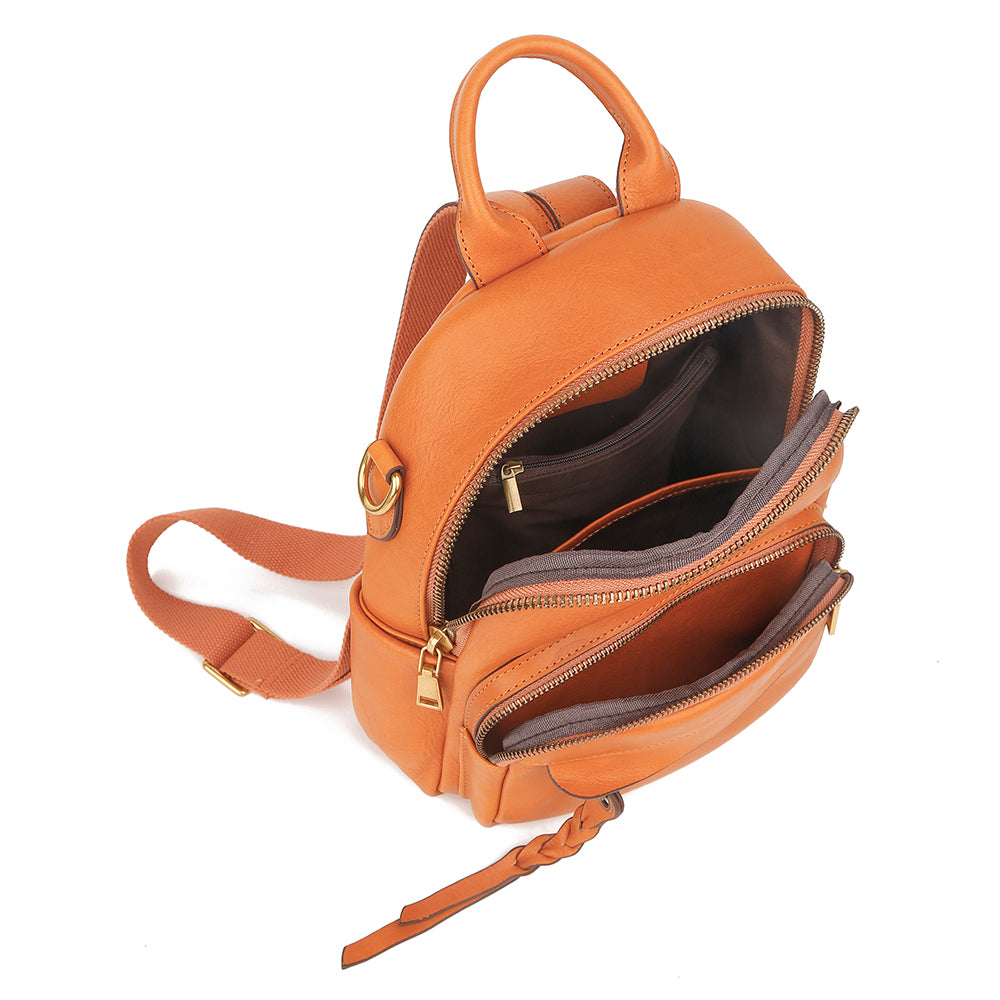 The Mini | Women's Leather Backpack - Small Top Grain Leather