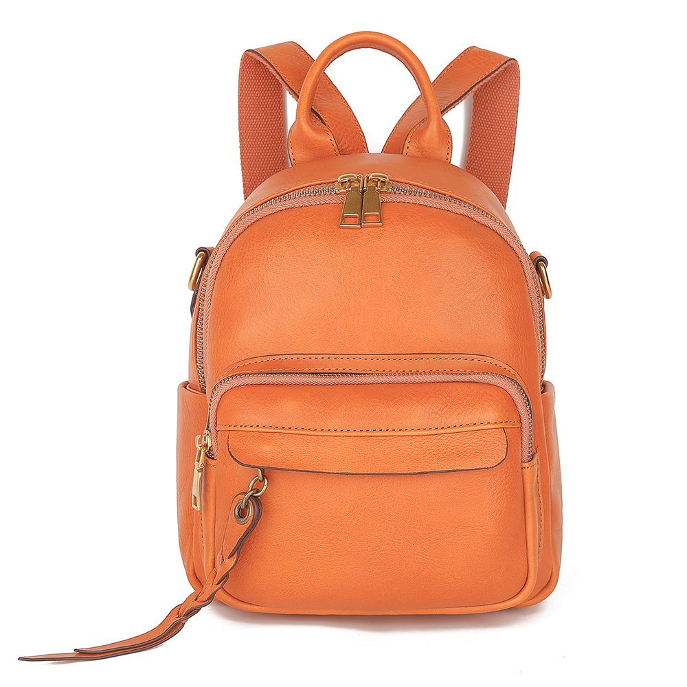 The Mini | Women's Leather Backpack - Small Top Grain Leather