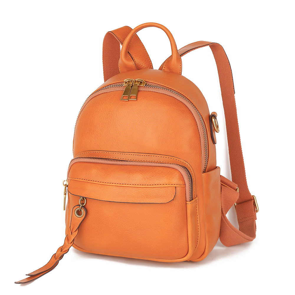 The Mini  Women's Leather Backpack - Small Top Grain Leather