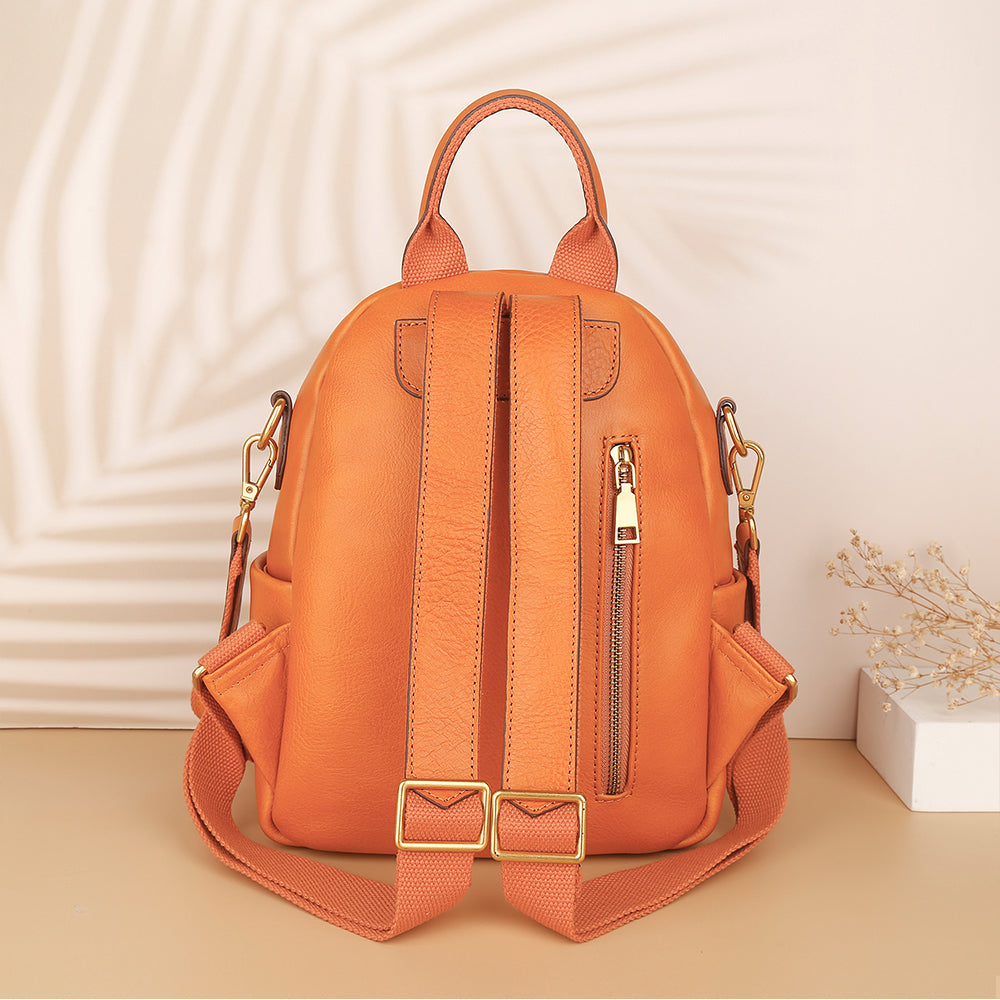 The Mini | Women's Leather Backpack - Small Top Grain Leather