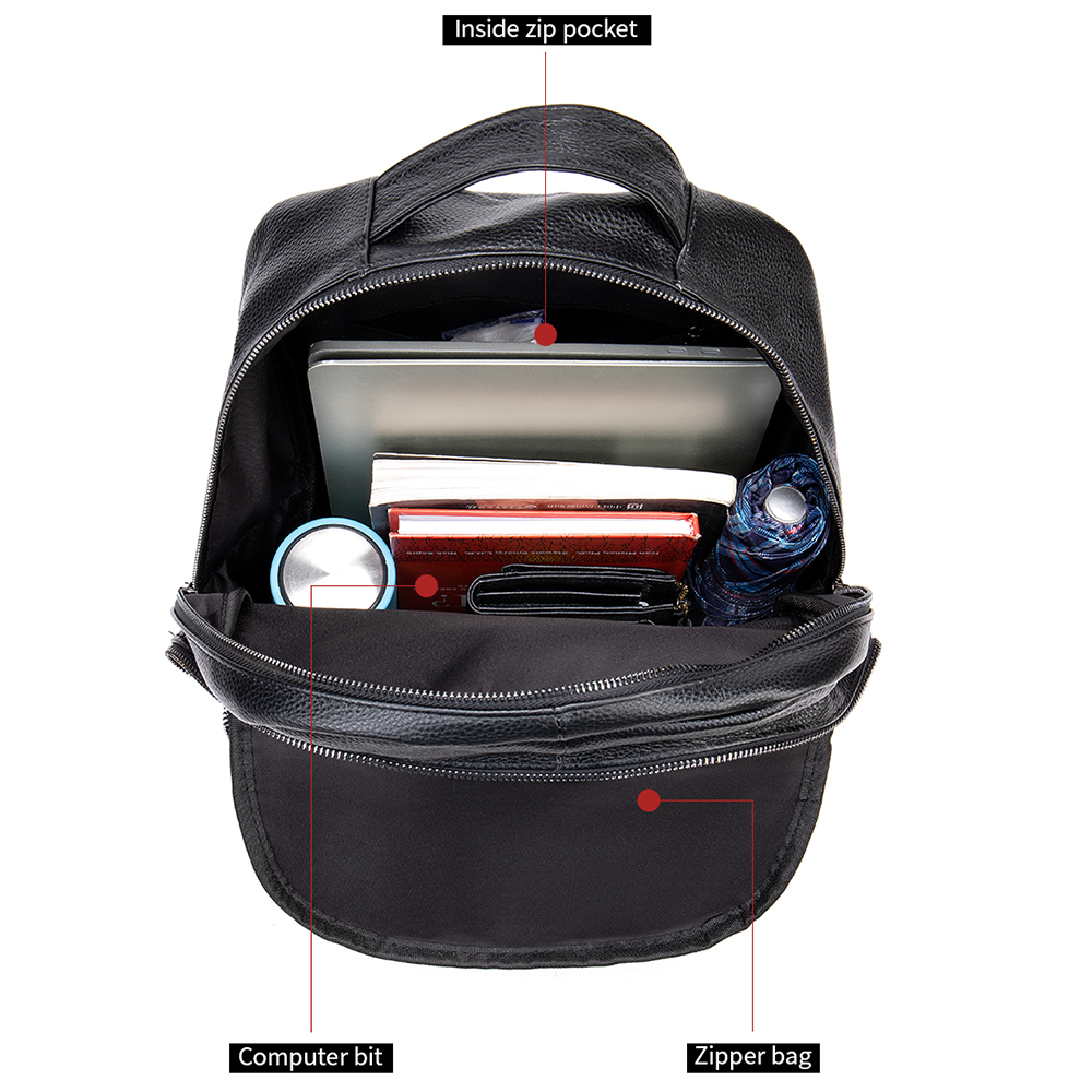 The Nero | Men's Black Leather Backpack