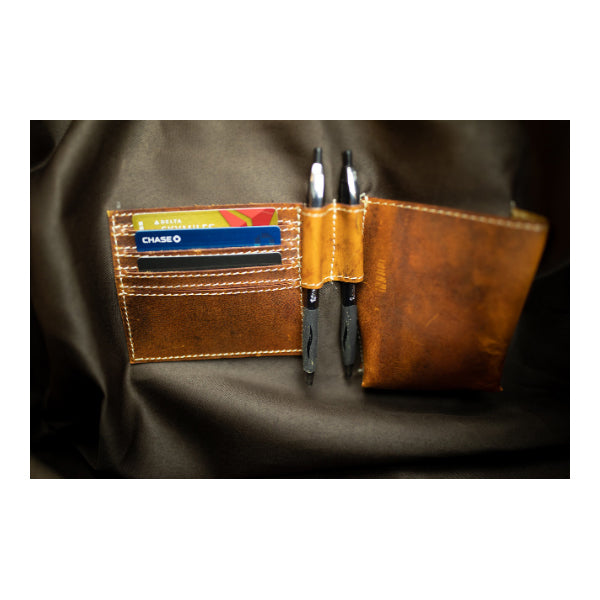Men's Overnight Travel Leather Duffel Bag - 30L Top Grain Leather inner pockets