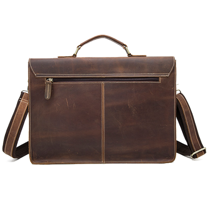 Men's Buffalo Leather Messenger Bag 15 Inch Laptops - Vintage Satchel – The  Real Leather Company