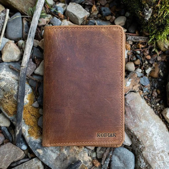 buffalo leather passport wallet light brown5