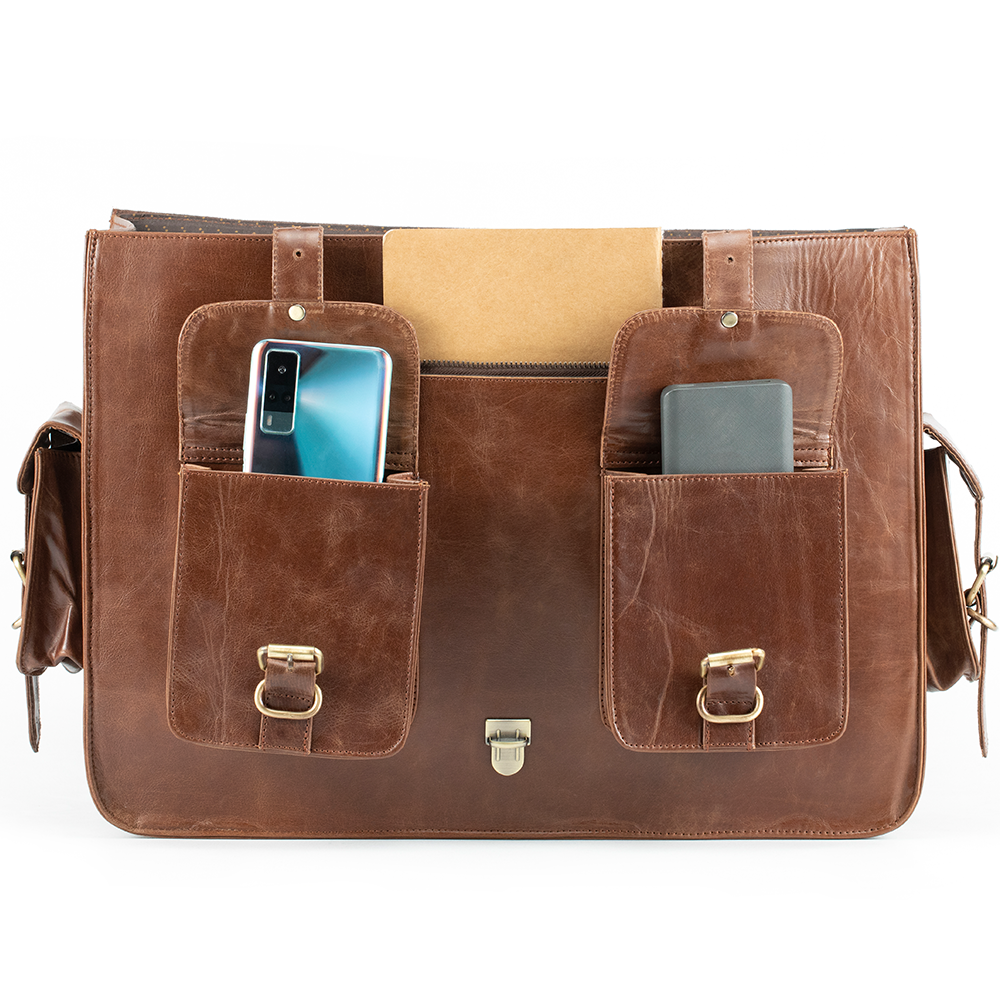 Laptop Messenger briefcase shoulder bag: Genuine Leather men 13 14 inch  macbook case women work tote handbag Beige : Electronics - Amazon.com