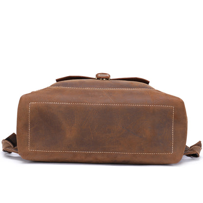 The Roller | Men's Rolltop Leather Laptop Backpack