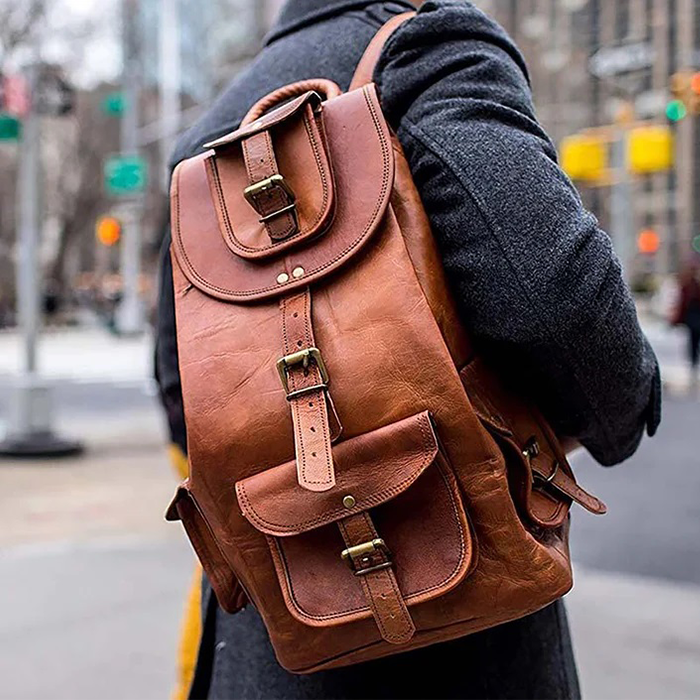 Leather Backpack, Real Full-Grain Quality