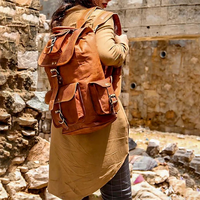 The Rucksack | Classic Leather Backpack for Men - Outdoor Backpack