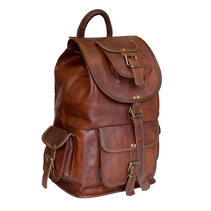 Vintage Full Grain Leather Backpack - Classic