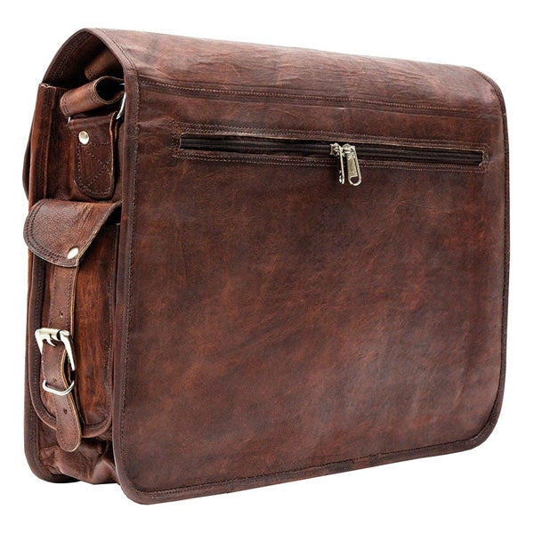Dakota Rugged Briefcase Messenger — Classy Leather Bags
