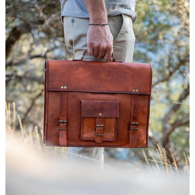 The Satchel Men's Vintage Leather Messenger Bag