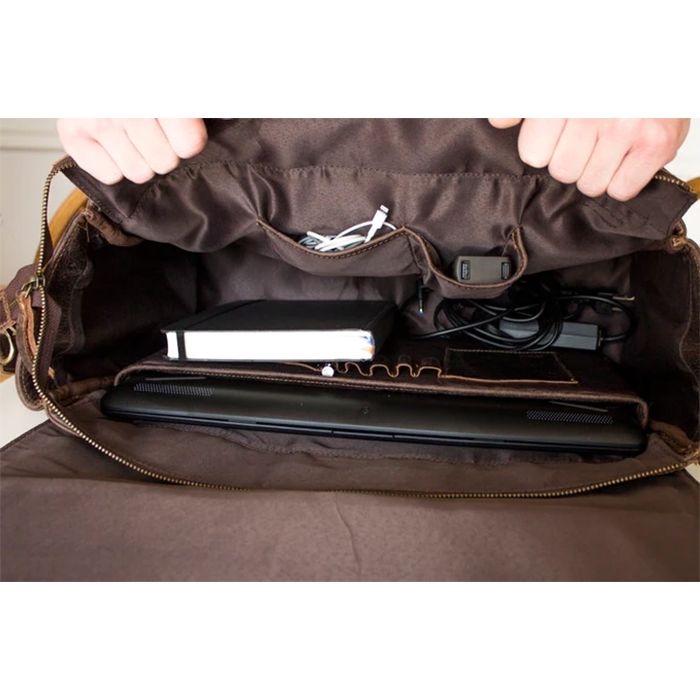 Laptop Bag Waxed Canvas Messenger Bag Crossbody Bags Men -  Canada