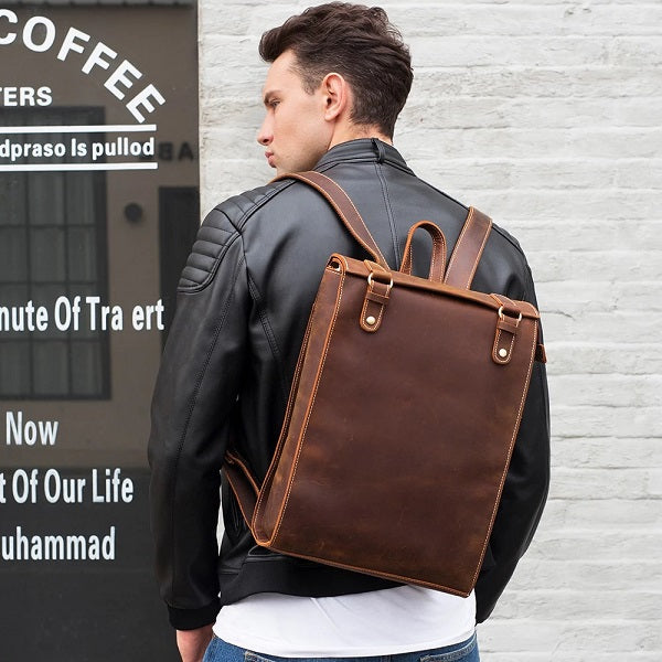 The Smooth | Men's Leather Laptop Backpack