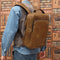 Leather Backpack for 15 Inch Laptops - Unisex Travel Bookbag