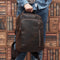 Leather Backpack for 15 Inch Laptops - Unisex Travel Bookbag