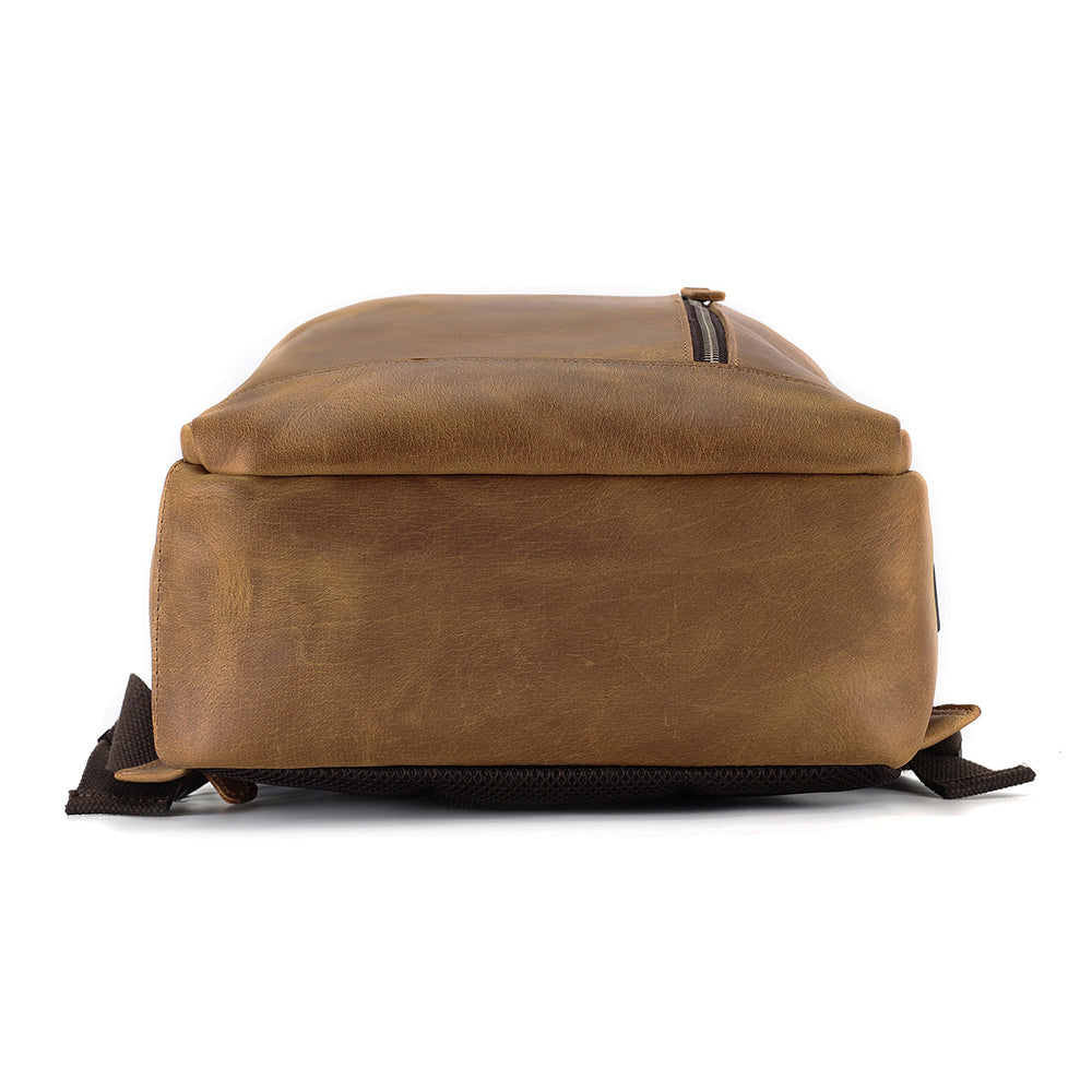 Leather Backpack for 15 Inch Laptops - Unisex Travel Bookbag