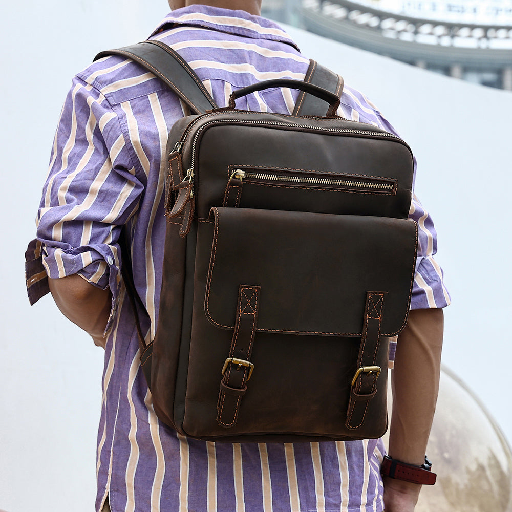 the today leather backpack\