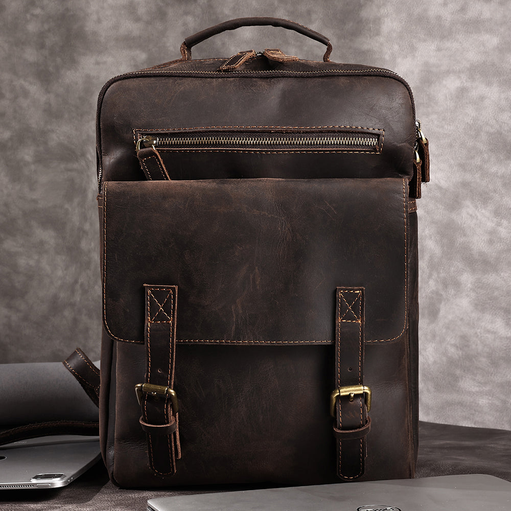 Christopher Kon - Light Brown Pebbled Leather Backpack – Current Boutique