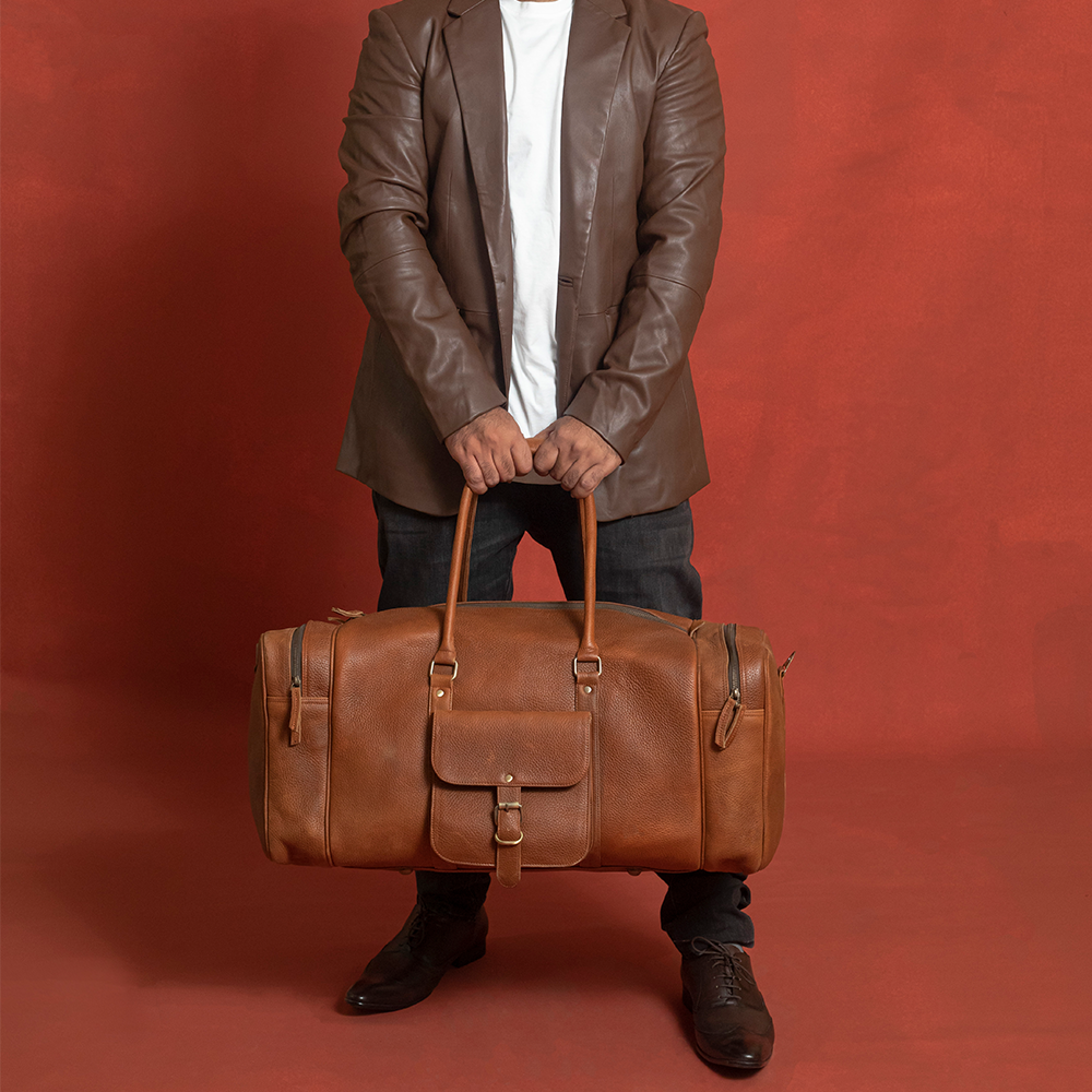 The Travel | Men's Buffalo Leather Duffle Bag - Full Grain 20