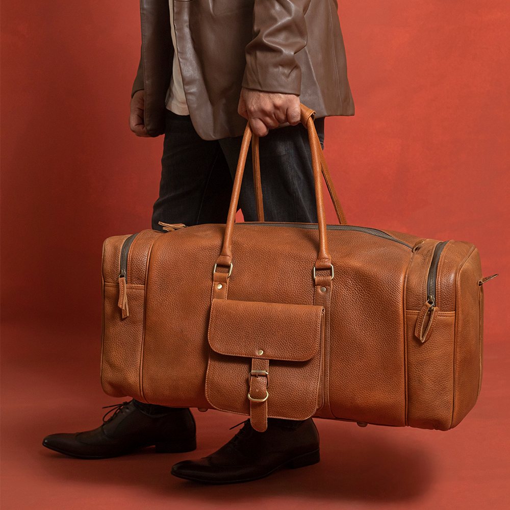 The Travel | Men's Buffalo Leather Duffle Bag - Full Grain 20" 24" 28"