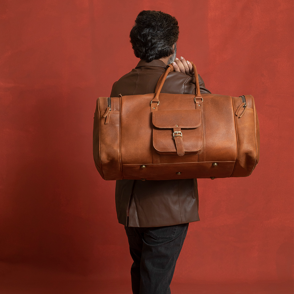 The Travel | Men's Buffalo Leather Duffle Bag - Full Grain 20" 24" 28"