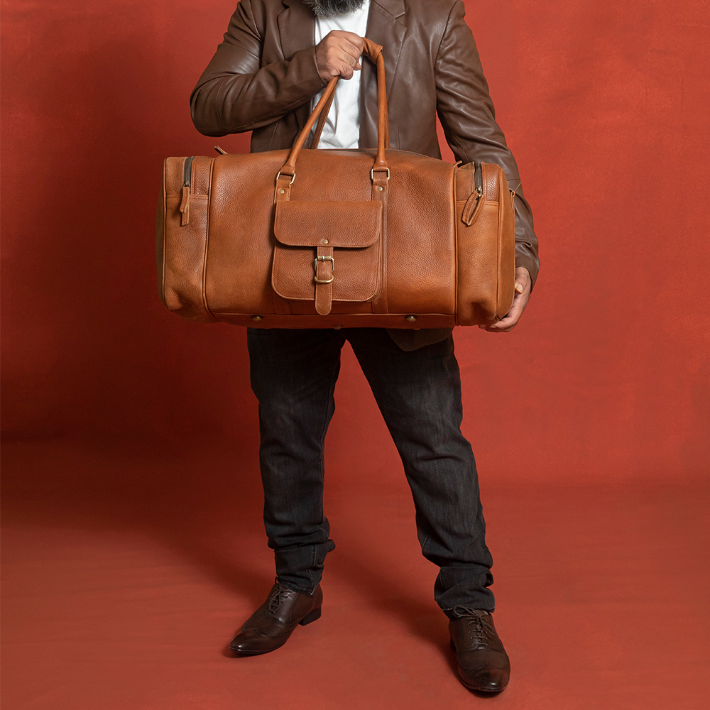 The Travel | Men's Buffalo Leather Duffle Bag - Full Grain 20" 24" 28"