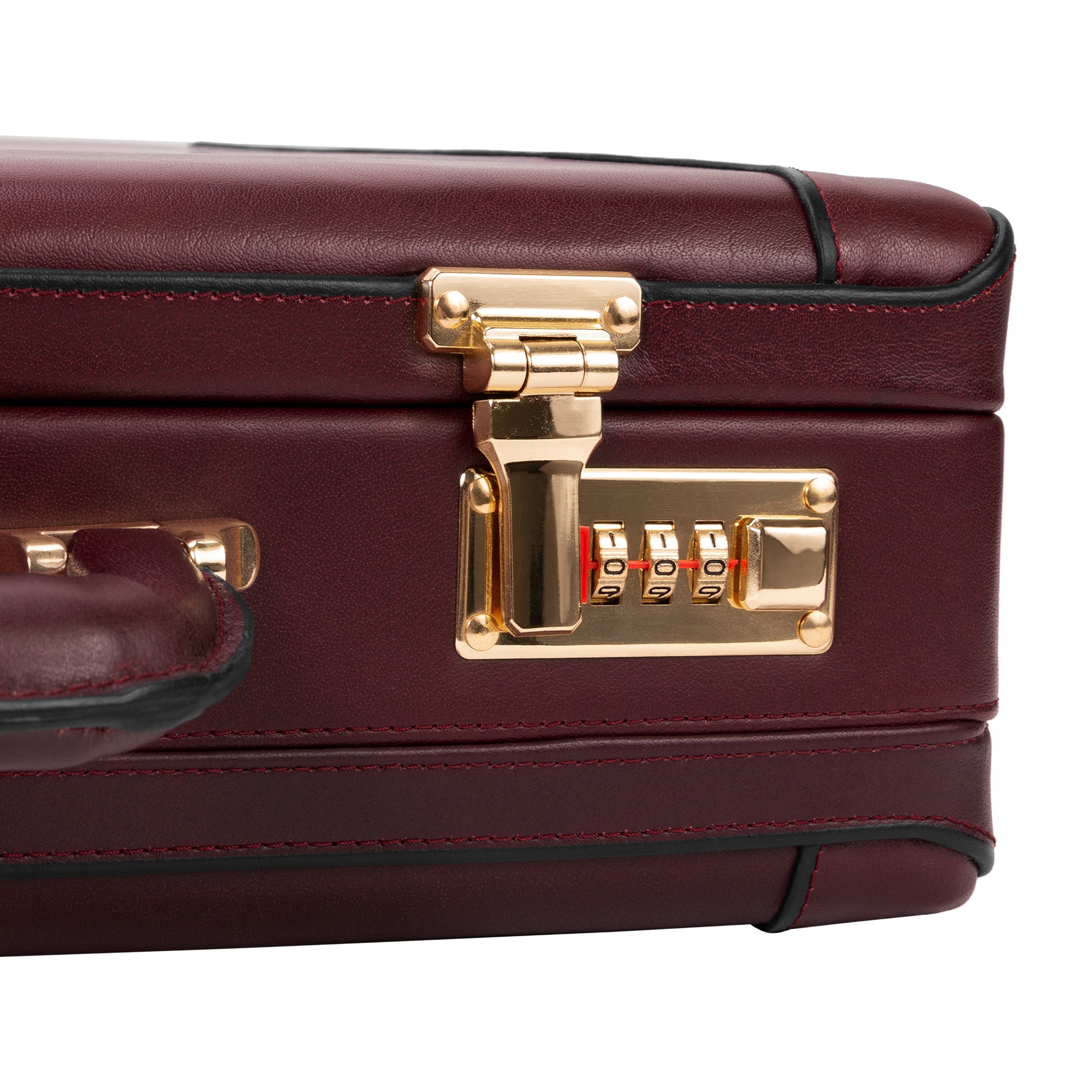 Leather briefcase with lock hot sale