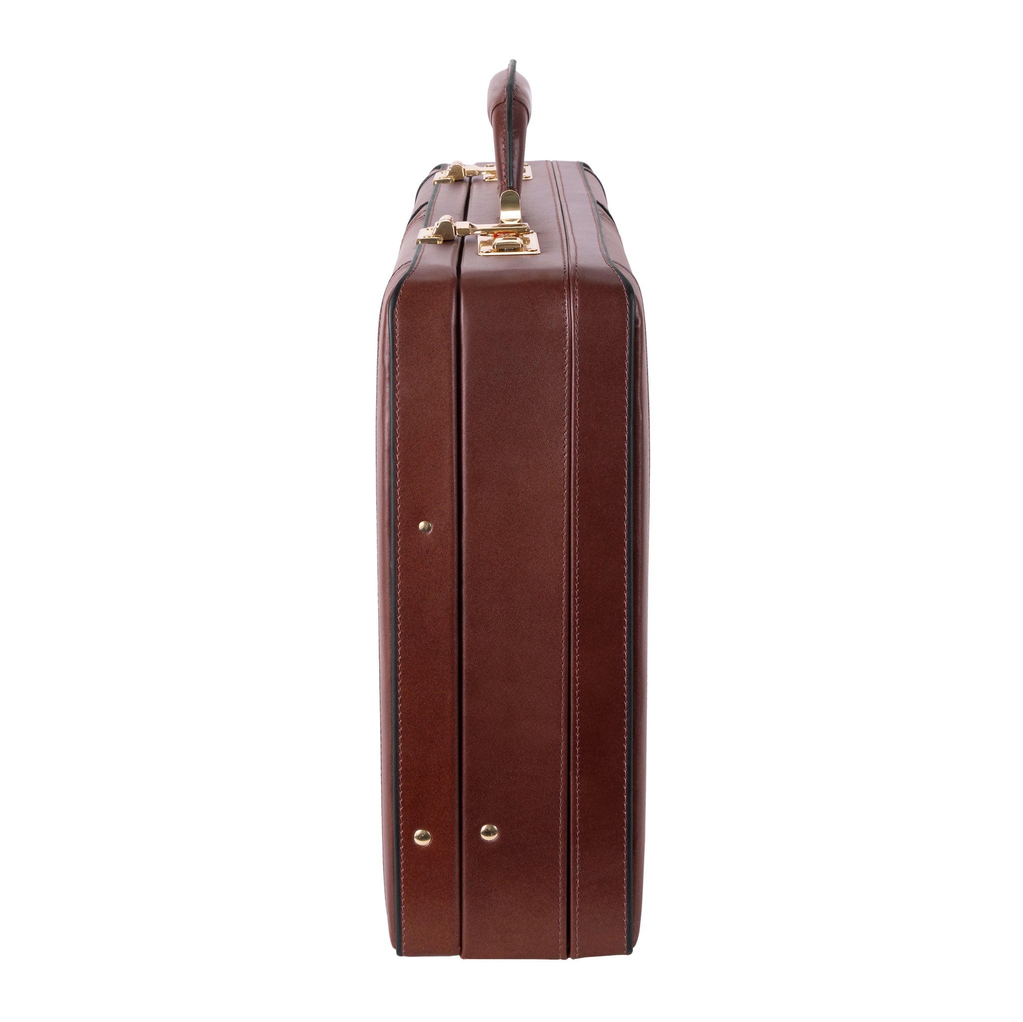 Expandable leather cheap attache briefcase