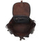 the vacationer leather drawstring backpack