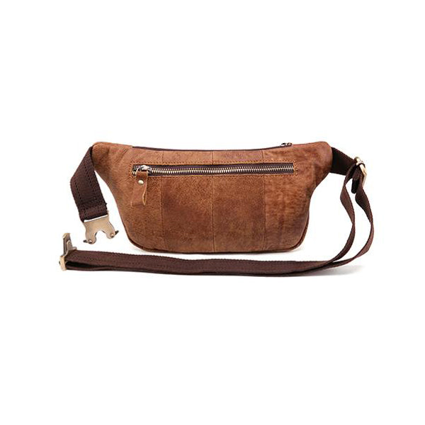 The Waist Bag | Men's Nubuck Leather Fanny Pack – The Real Leather Company