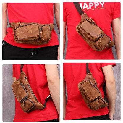 The Waist Bag | Men's Nubuck Leather Fanny Pack