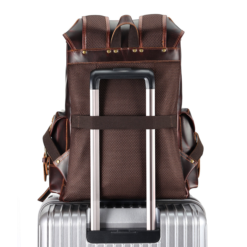 the wax leather backpack