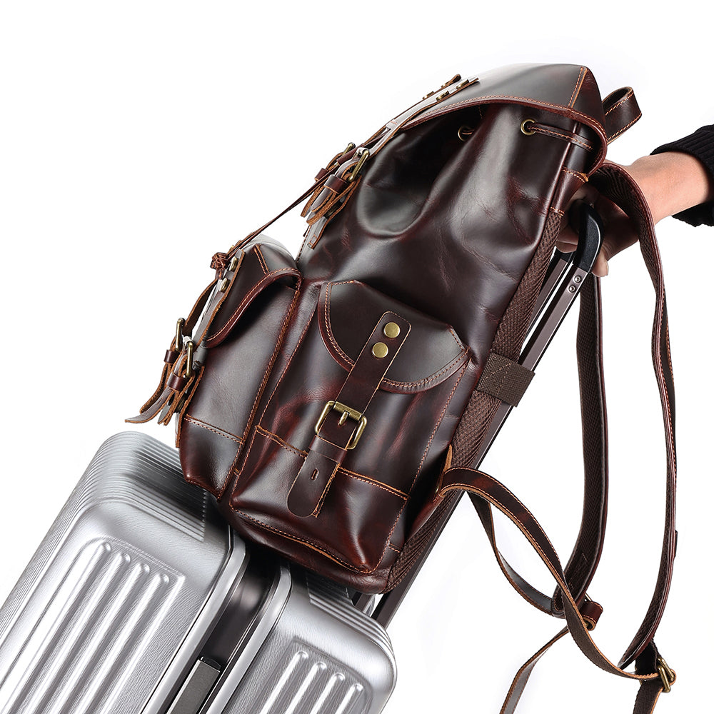 the wax leather backpack