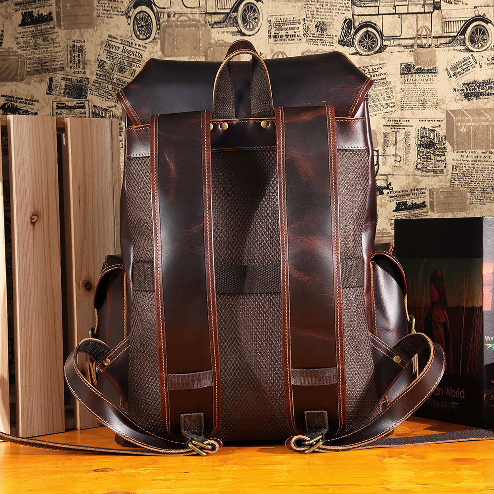 the wax leather backpack