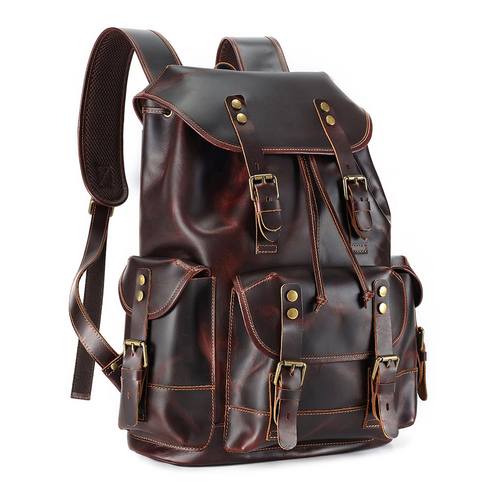 Soft Leather Backpack - Genuine Premium Leather