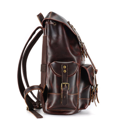 the wax leather backpack