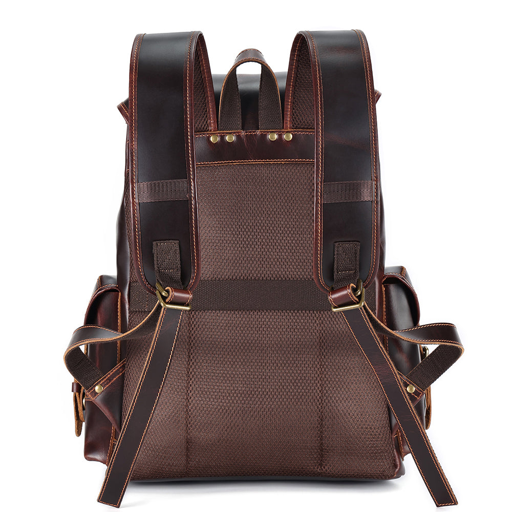 the wax leather backpack