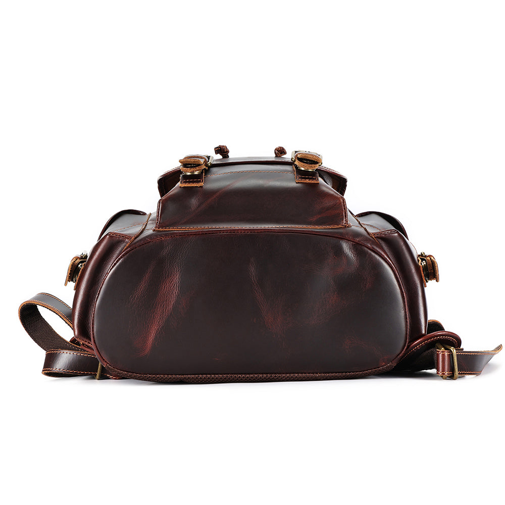 the wax leather backpack