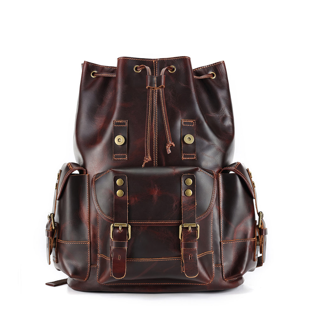 the wax leather backpack