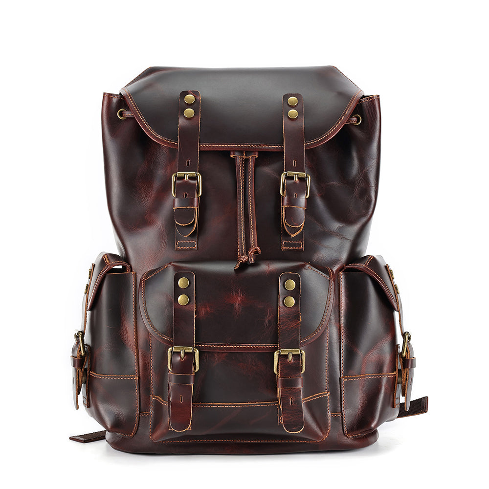 the wax leather backpack