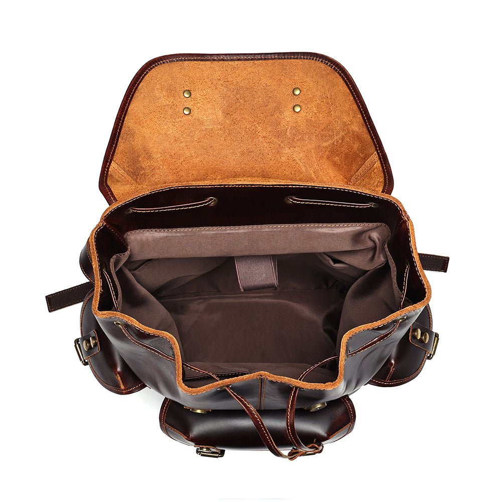 the wax leather backpack