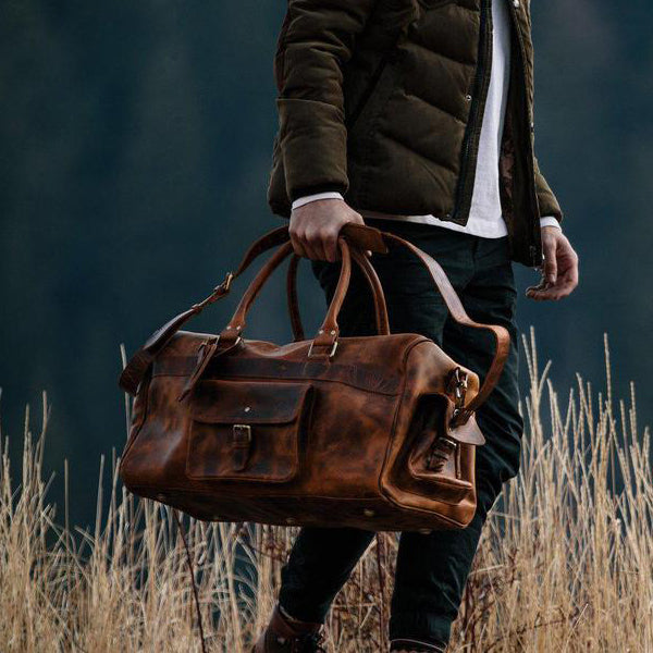 Buffalo leather weekend bag Clearance