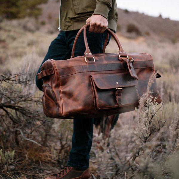 Buffalo leather weekend bag Clearance