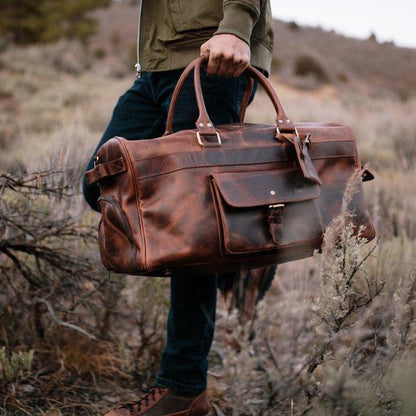 No. 39: The Roughneck - Large Buffalo Leather Roll-top Duffle Bag