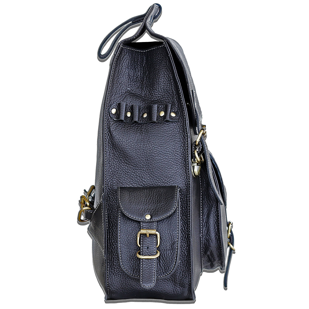 Salvador Black - Leather Backpack - Republic of Florence