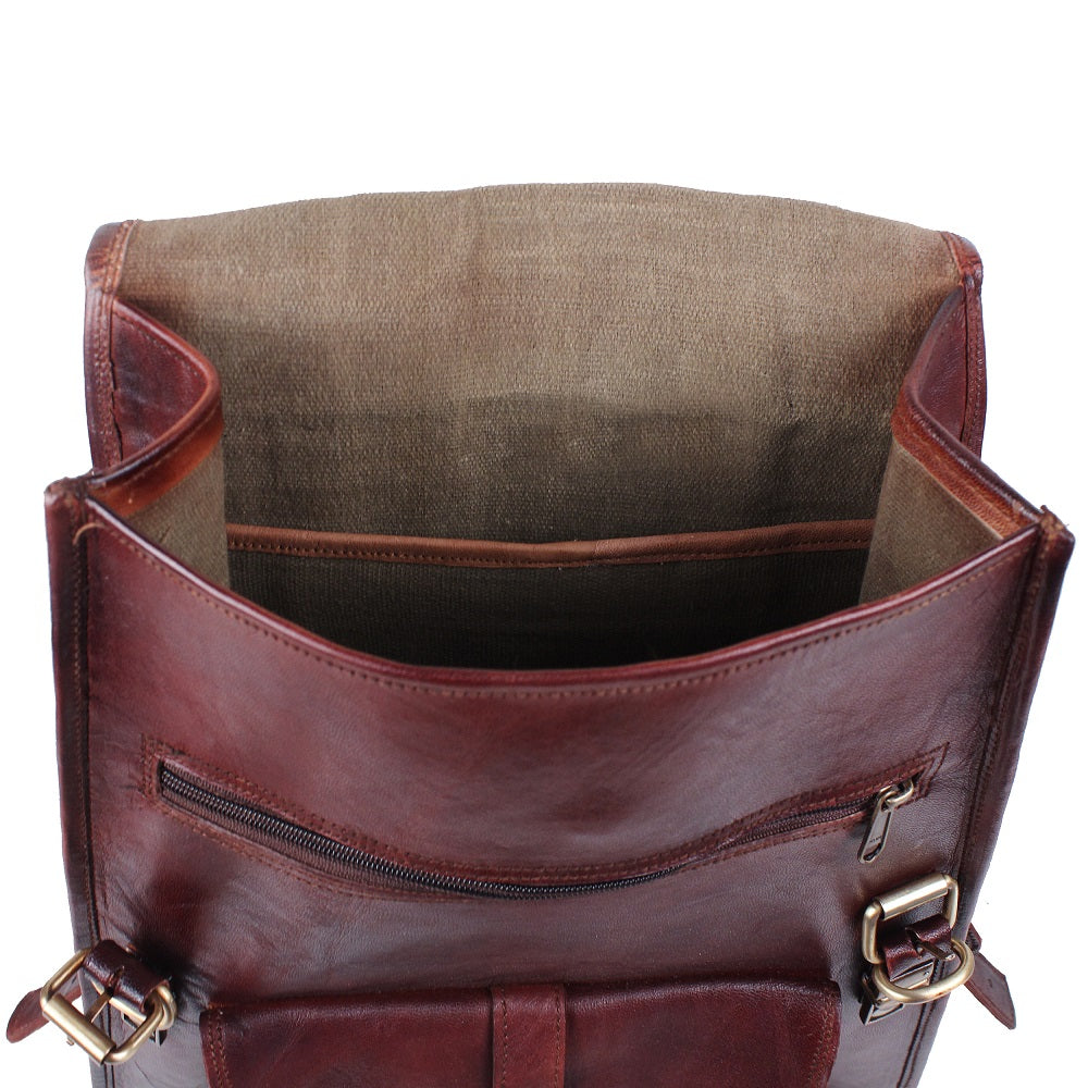 The Western | Leather Backpack for 17 Inch Laptops for Men & Women